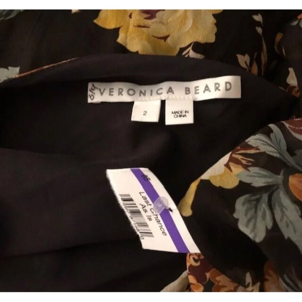 NWT $898 VERONICA BEARD RUNWAY AVANI BROWN FLORAL PRINT SILK MAXI DRESS SZ US 2 - Picture 10 of 10